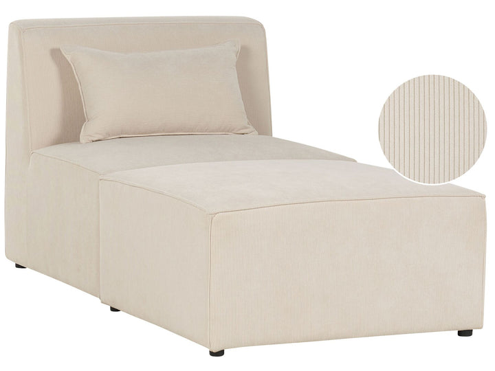 Lemvig Jumbo Cord Chaise Lounge Beige