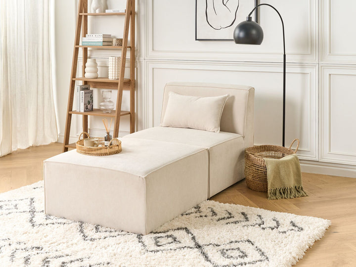 Lemvig Jumbo Cord Chaise Lounge Beige