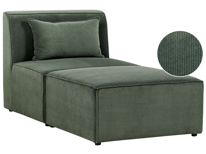 Lemvig Jumbo Cord Chaise Lounge Dark Green