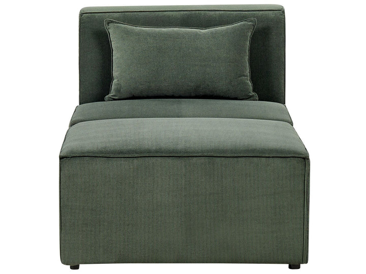 Lemvig Jumbo Cord Chaise Lounge Dark Green