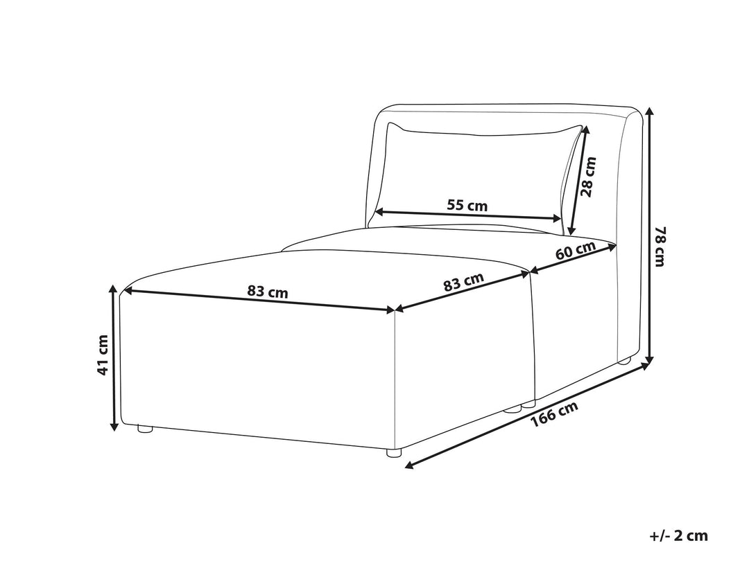 Lemvig Jumbo Cord Chaise Lounge Off White