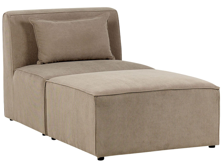 Lemvig Jumbo Cord Chaise Lounge Taupe