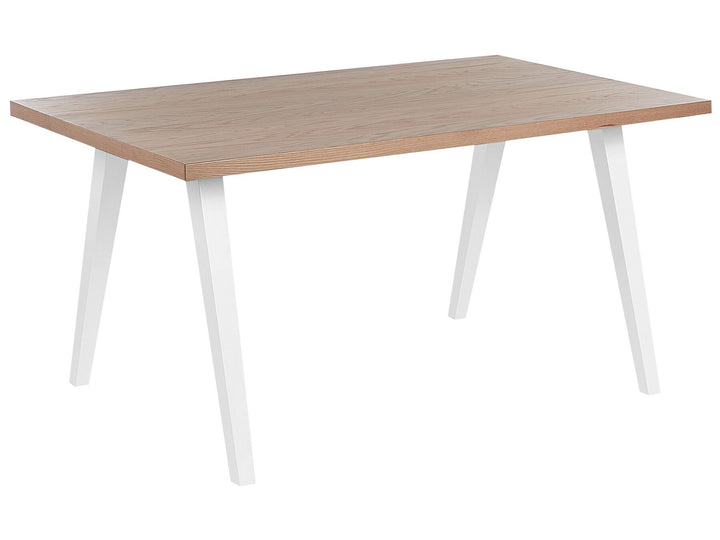 Lenister Dining Table 150 x 90 cm Light Wood and White