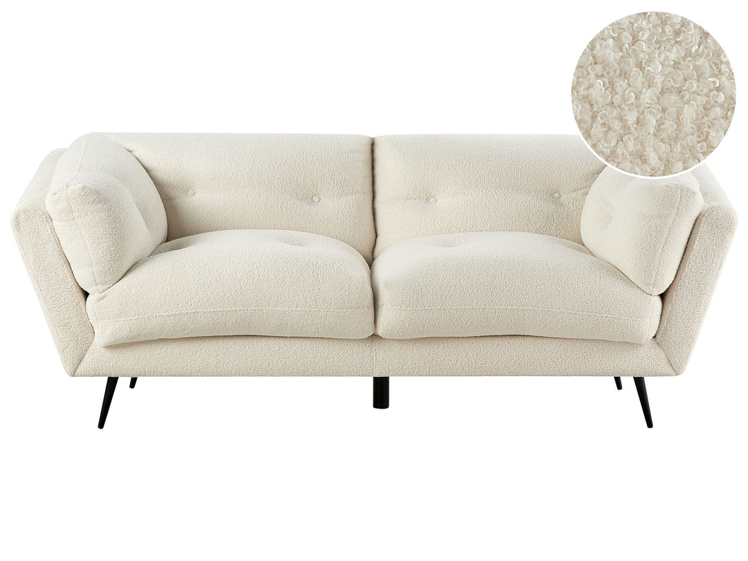 Lenvik 3 Seater Boucle Sofa White