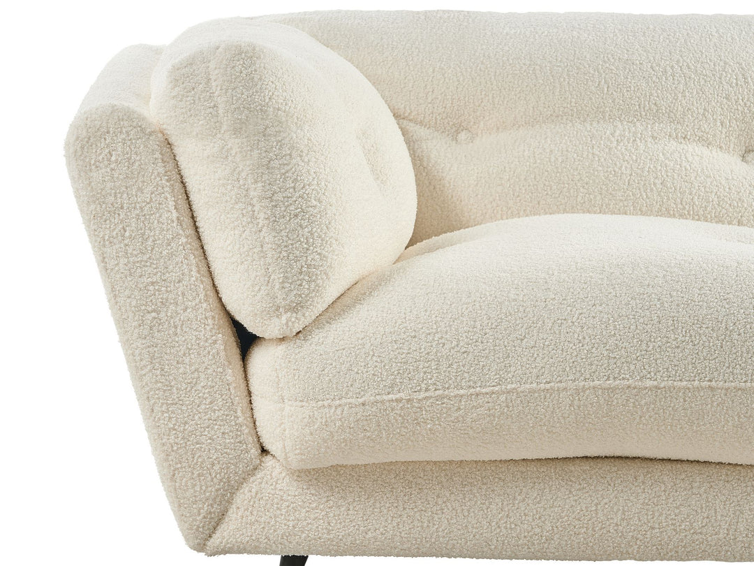 Lenvik 3 Seater Boucle Sofa White