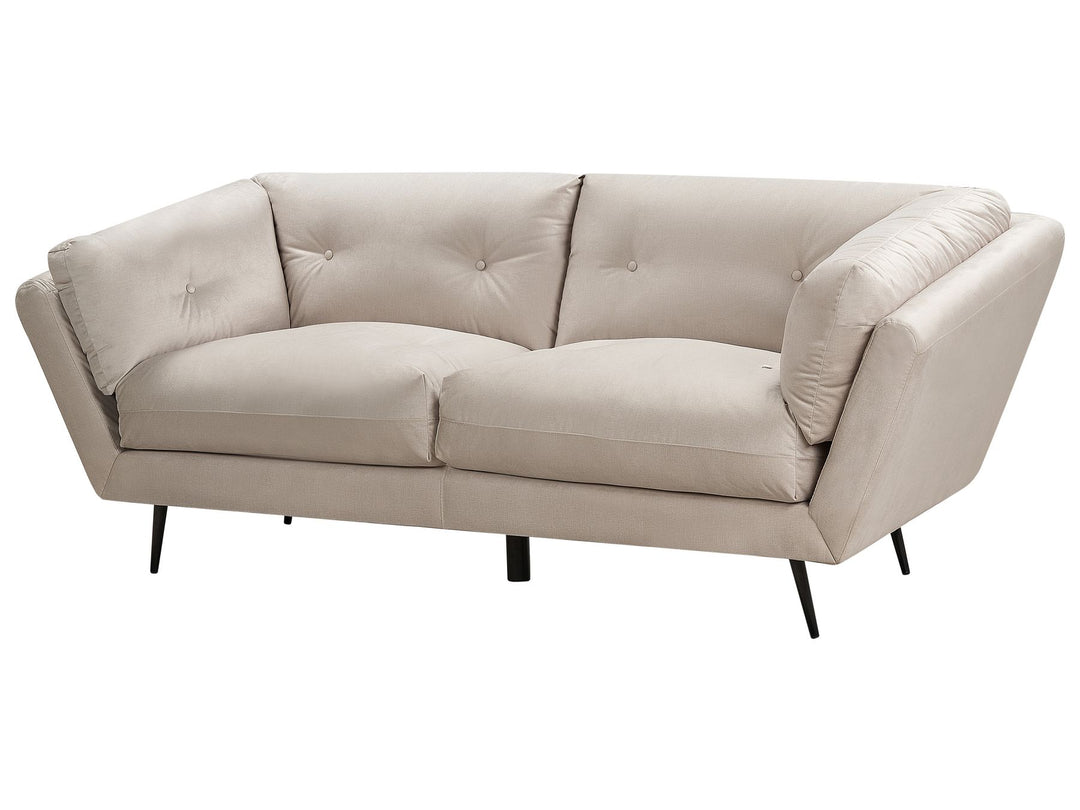 Lenvik 3 Seater Velvet Sofa Beige