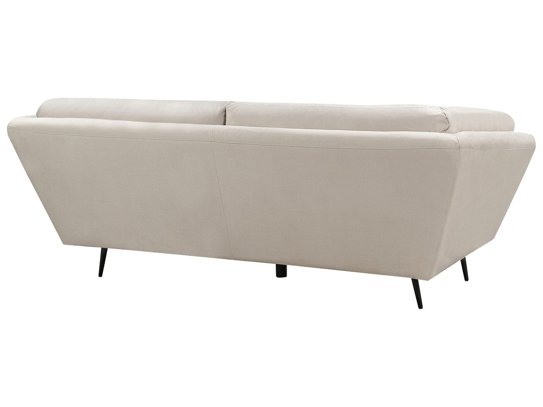 Lenvik 3 Seater Velvet Sofa Beige