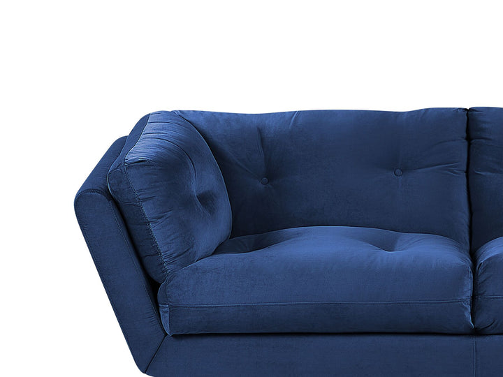 Lenvik 3 Seater Velvet Sofa Blue