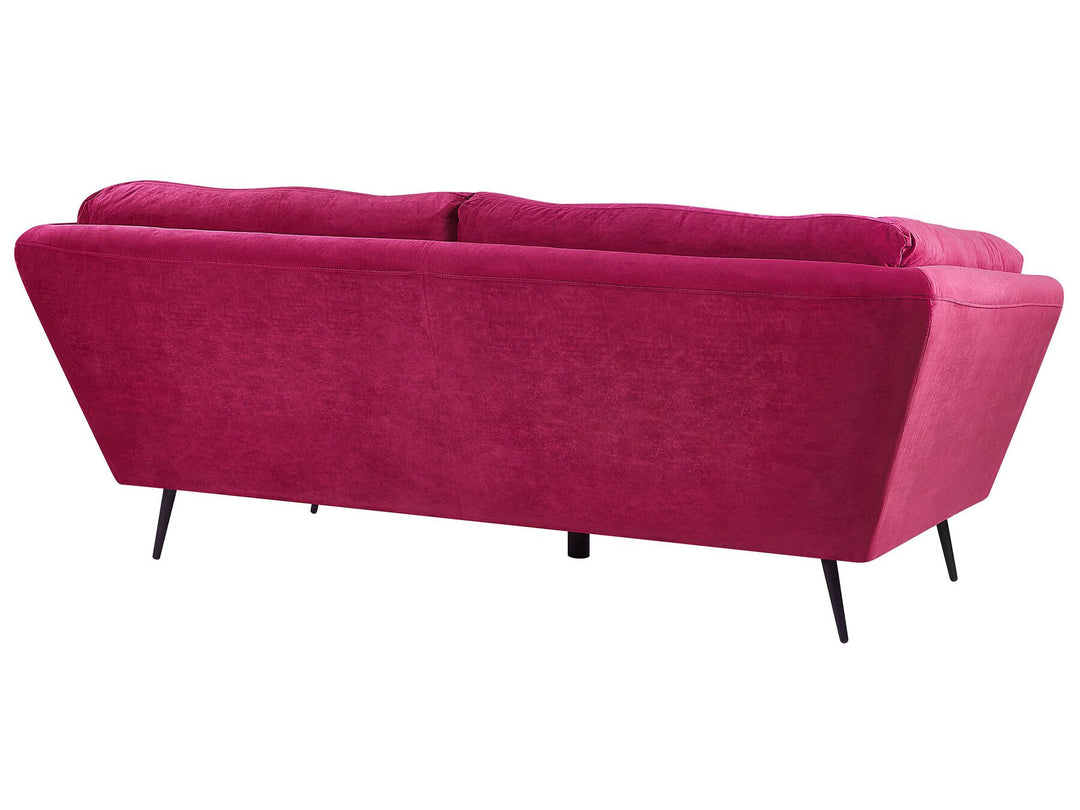 Lenvik 3 Seater Velvet Sofa Burgundy