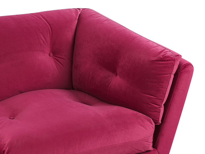 Lenvik 3 Seater Velvet Sofa Burgundy