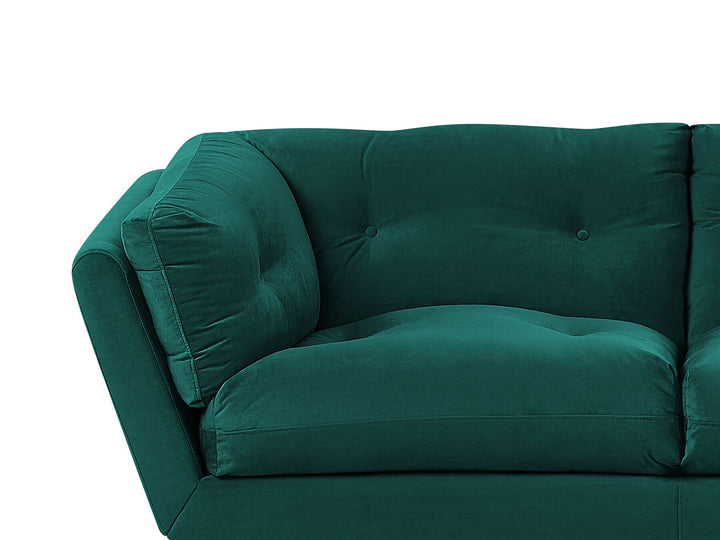 Lenvik 3 Seater Velvet Sofa Green