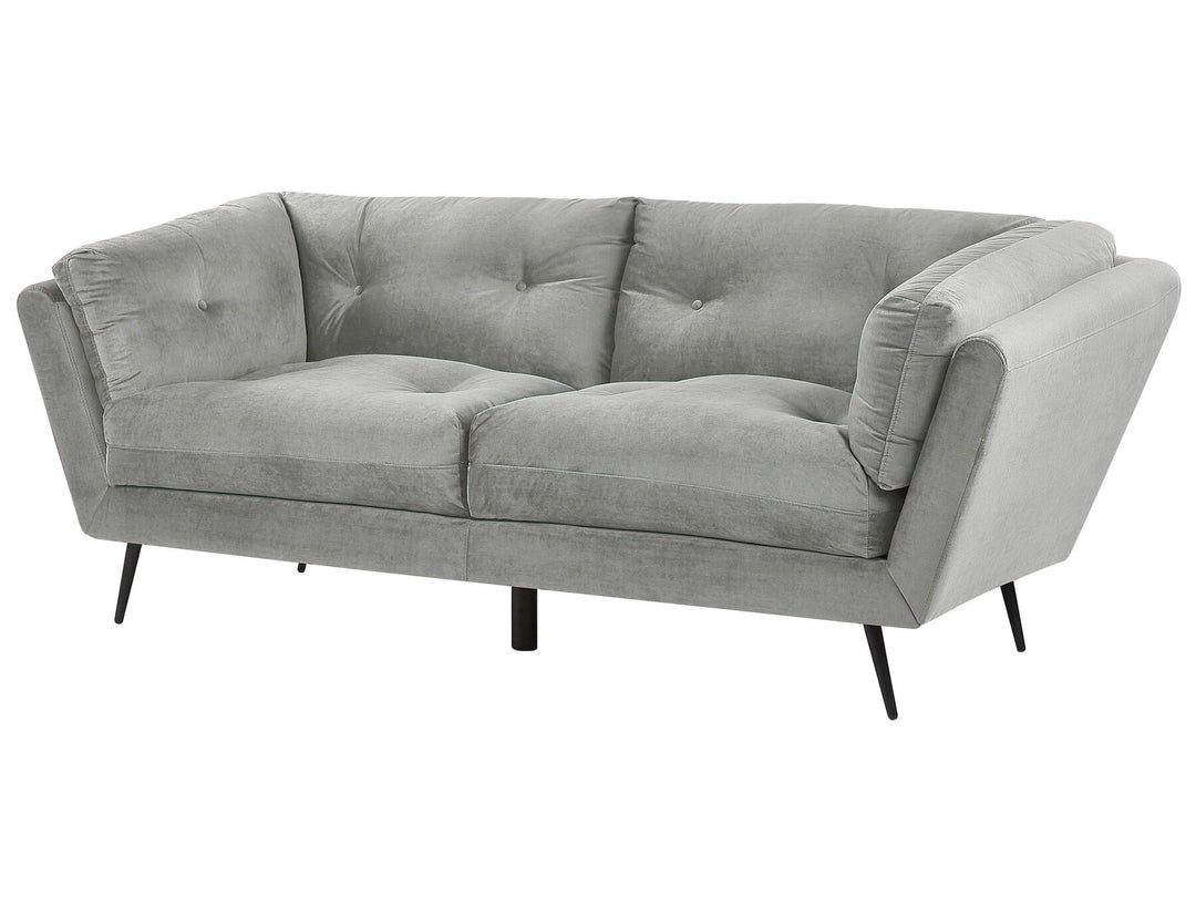 Lenvik 3 Seater Velvet Sofa Grey