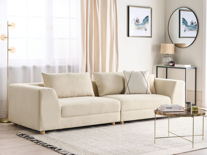 Lermon 3 Seater Sofa Beige