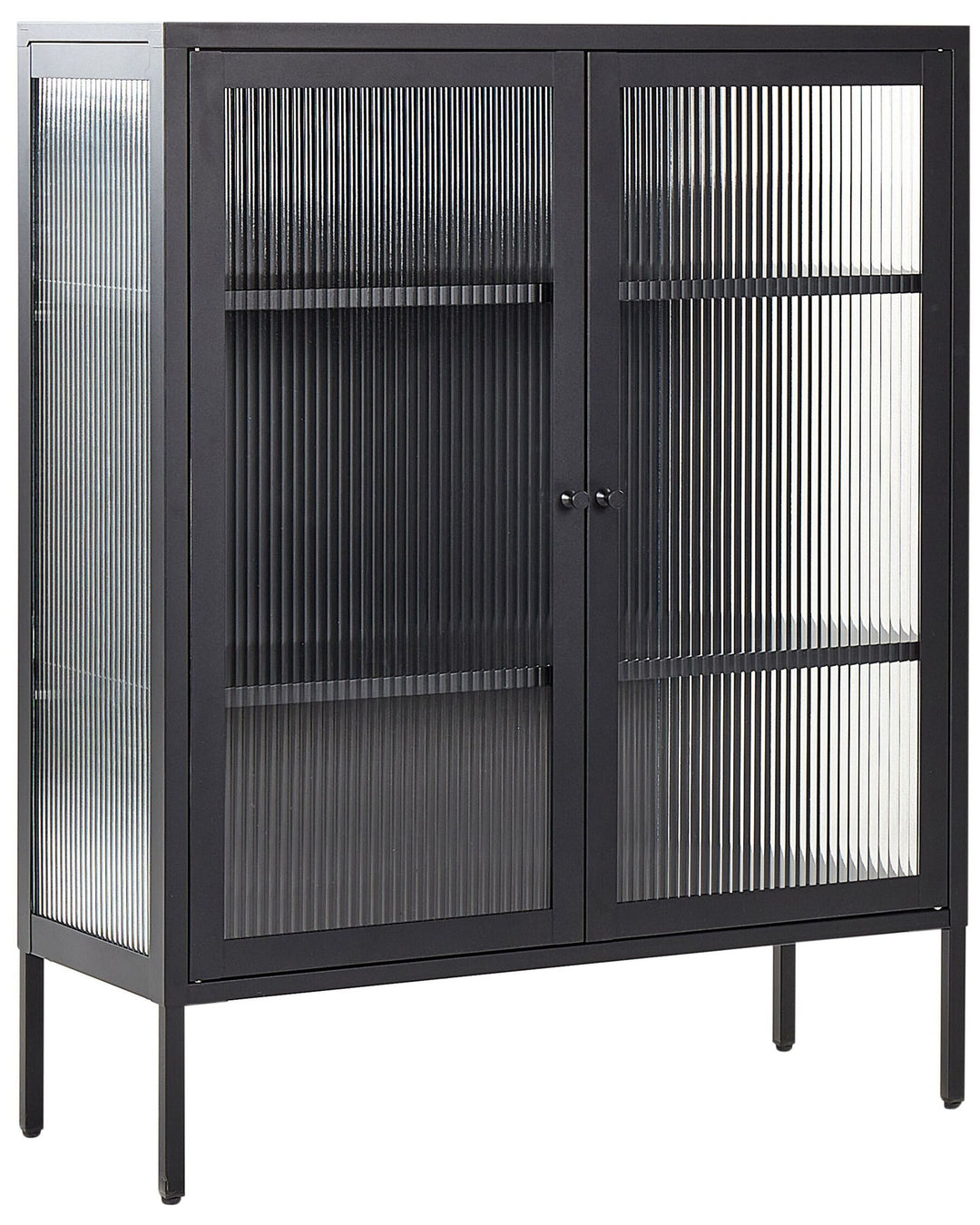 Lerryn Steel Display Cabinet Black