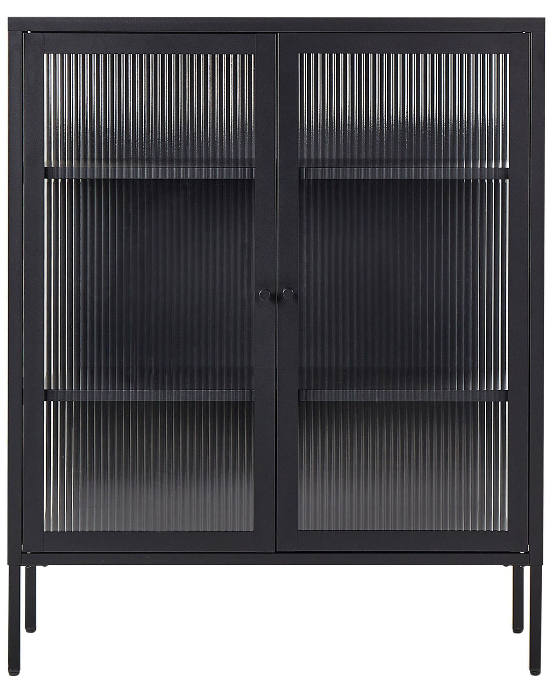 Popel Steel Display Cabinet Black