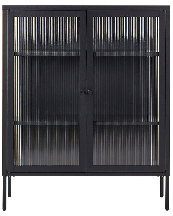 Popel Steel Display Cabinet Black