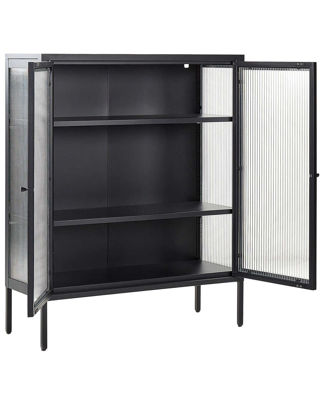 Popel Steel Display Cabinet Black