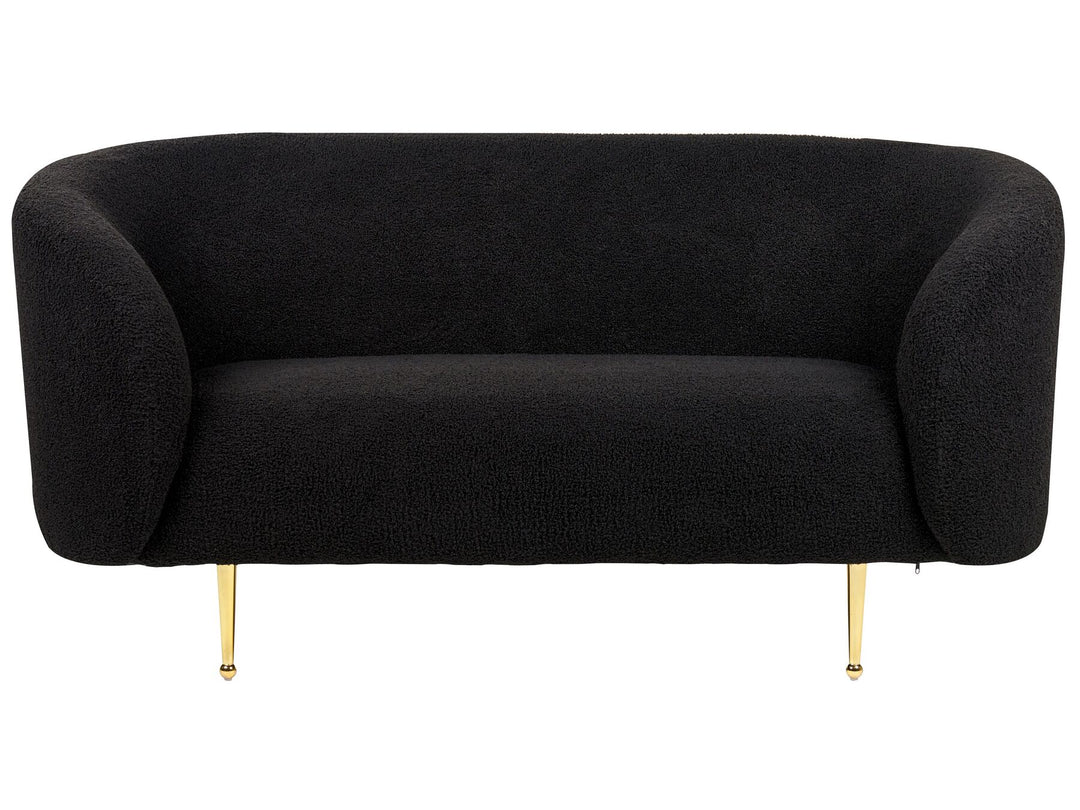 Loen 2 Seater Boucle Sofa Black