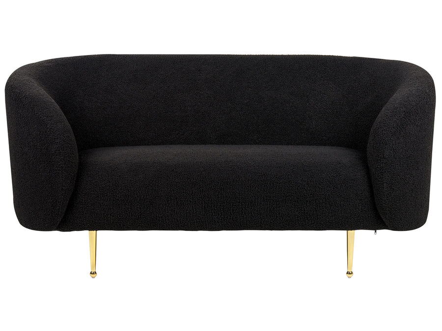 Loen 2 Seater Boucle Sofa Black