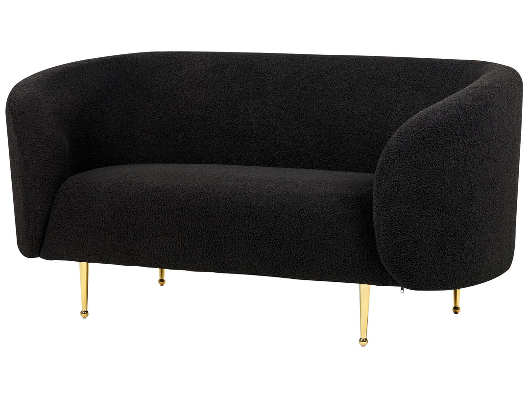 Loen 2 Seater Boucle Sofa Black