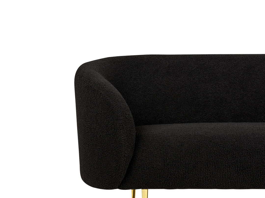 Loen 2 Seater Boucle Sofa Black