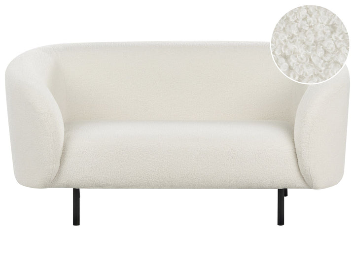 Loen 2 Seater Boucle Sofa White and Black