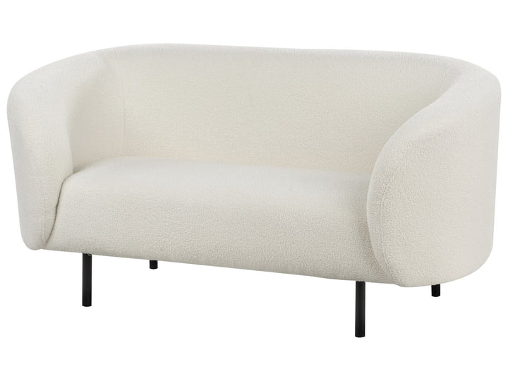 Loen 2 Seater Boucle Sofa White and Black