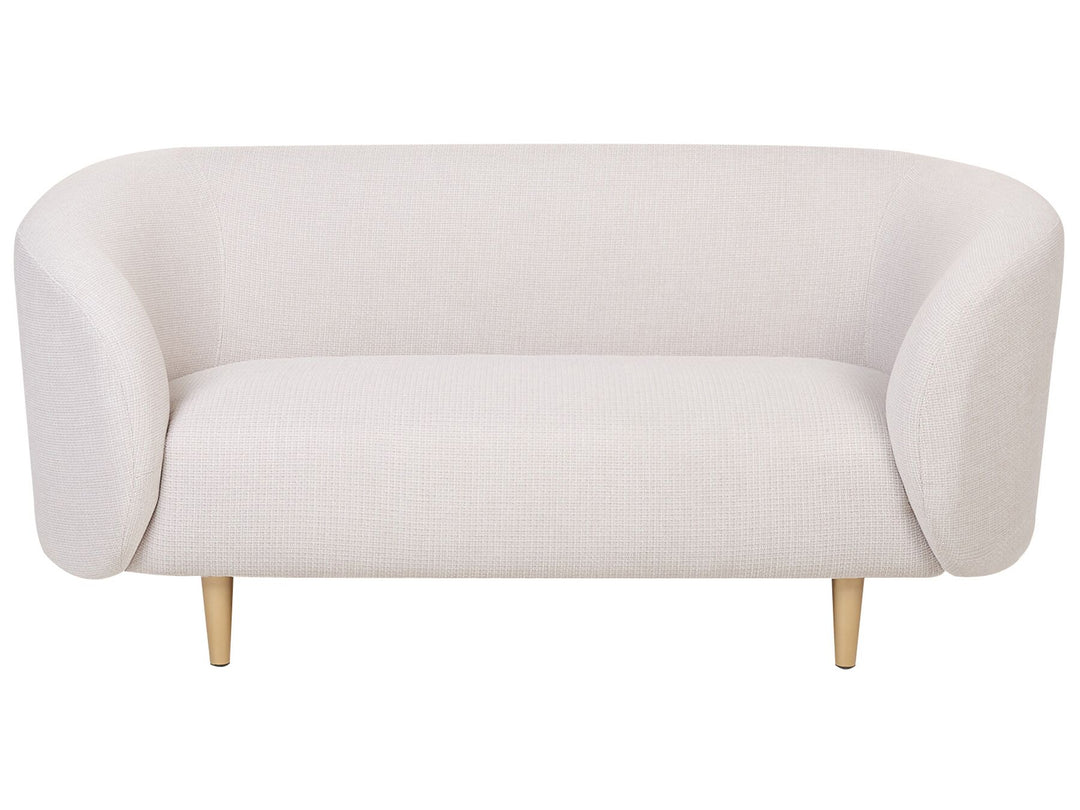 Loen 2 Seater Fabric Sofa Beige and Gold