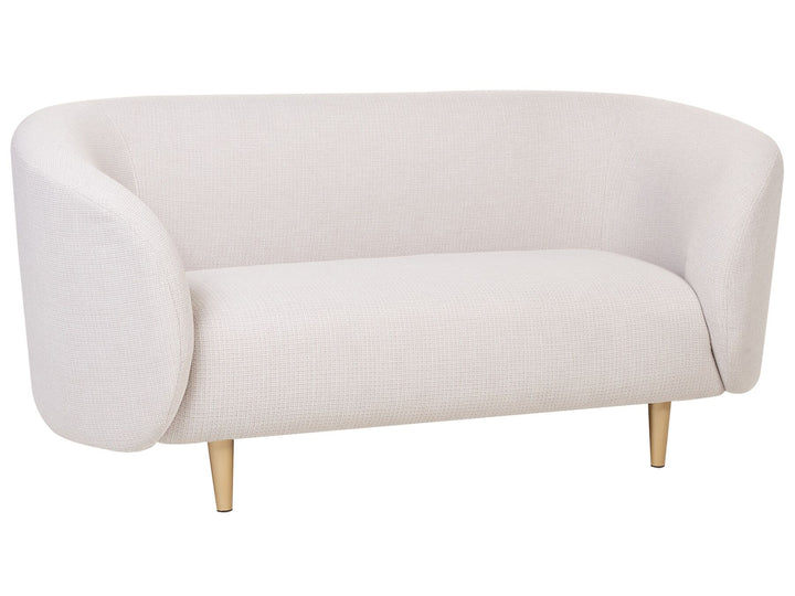 Loen 2 Seater Fabric Sofa Beige and Gold