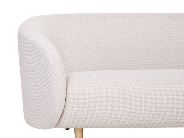 Loen 2 Seater Fabric Sofa Beige and Gold