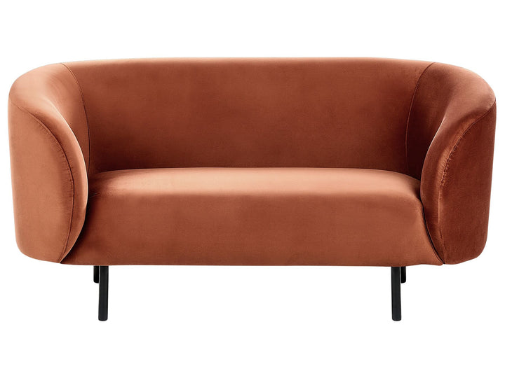 Loen 2 Seater Velvet Sofa Orange