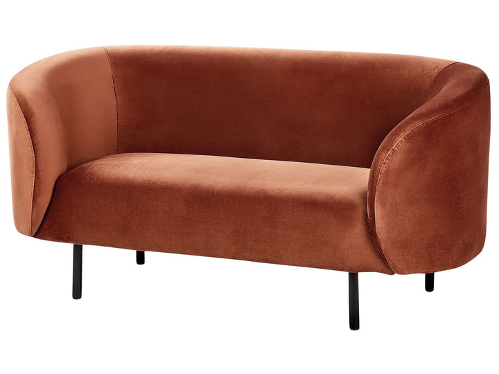 Loen 2 Seater Velvet Sofa Orange