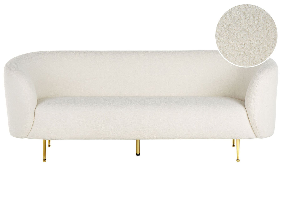 Loen 3 Seater Boucle Sofa White 