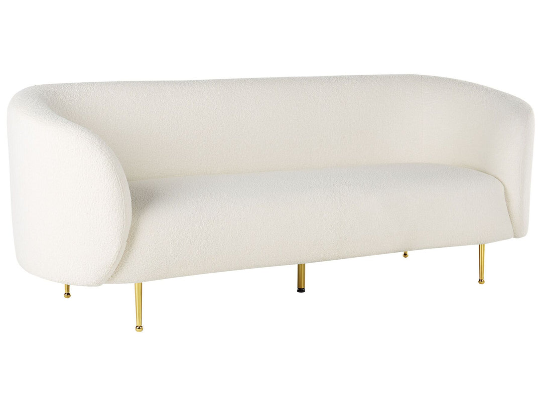 Loen 3 Seater Boucle Sofa White