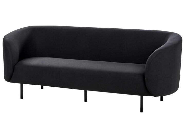 Loen 3 Seater Fabric Sofa Black