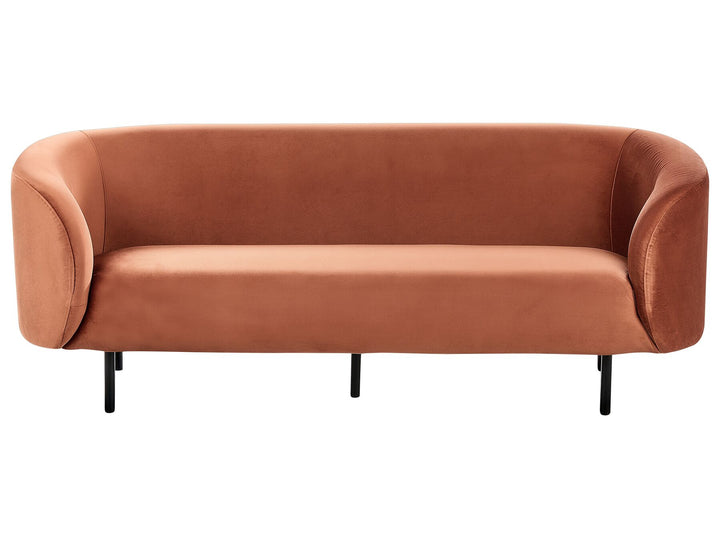 Loen 3 Seater Velvet Sofa Orange