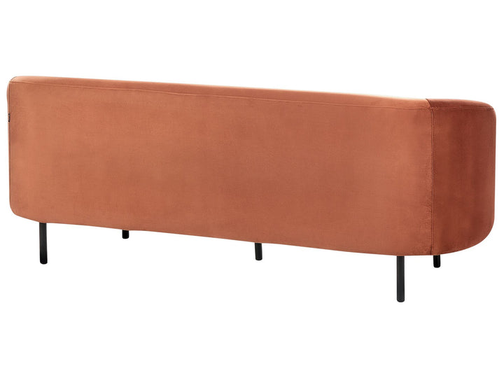 Loen 3 Seater Velvet Sofa Orange