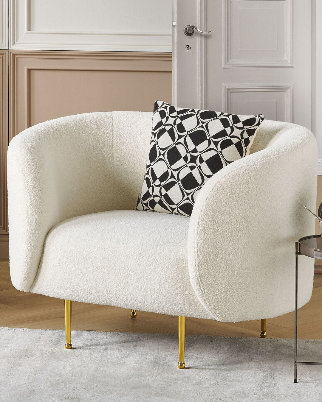 Loen Armchair Boucle White