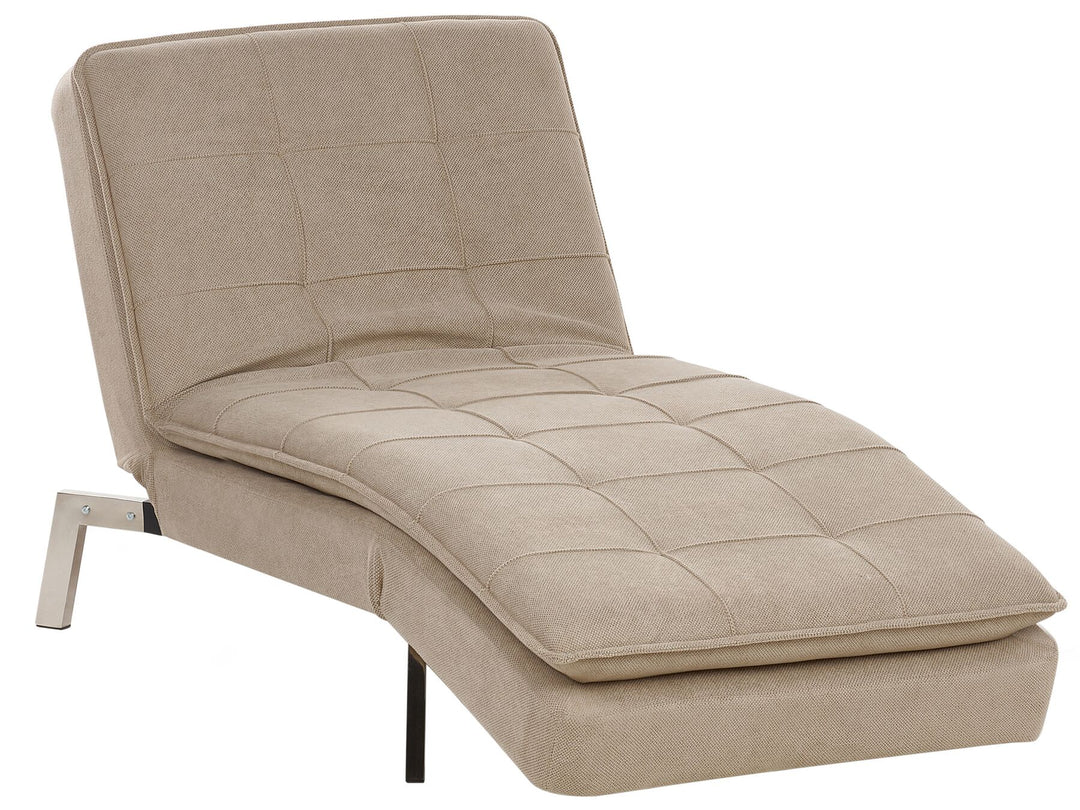 Loiret Fabric Chaise Lounge Beige