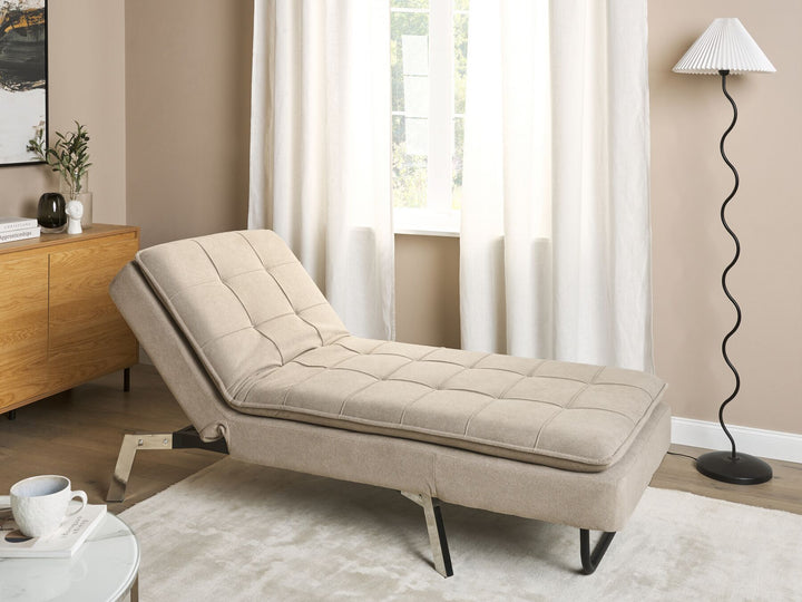 Loiret Fabric Chaise Lounge Beige