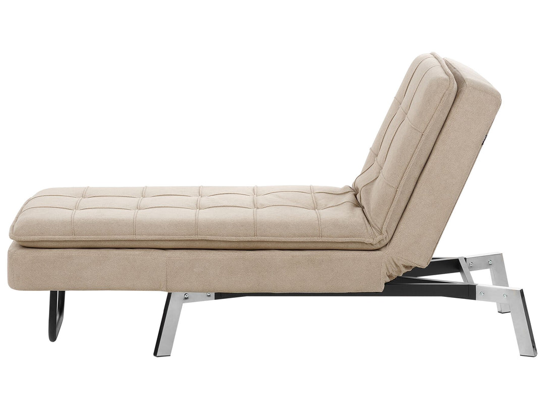 Loiret Fabric Chaise Lounge Beige