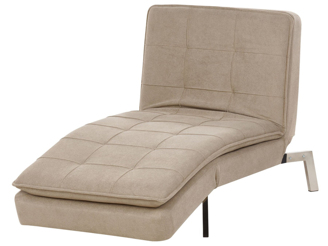 Loiret Fabric Chaise Lounge Beige