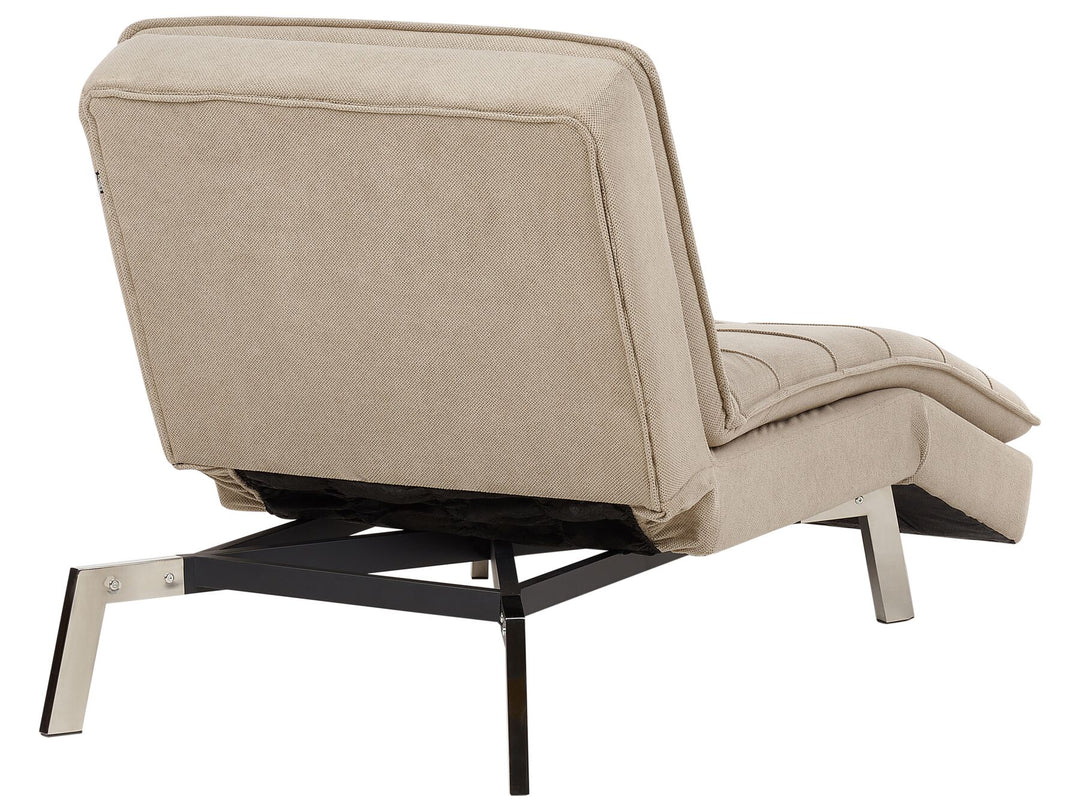 Loiret Fabric Chaise Lounge Beige