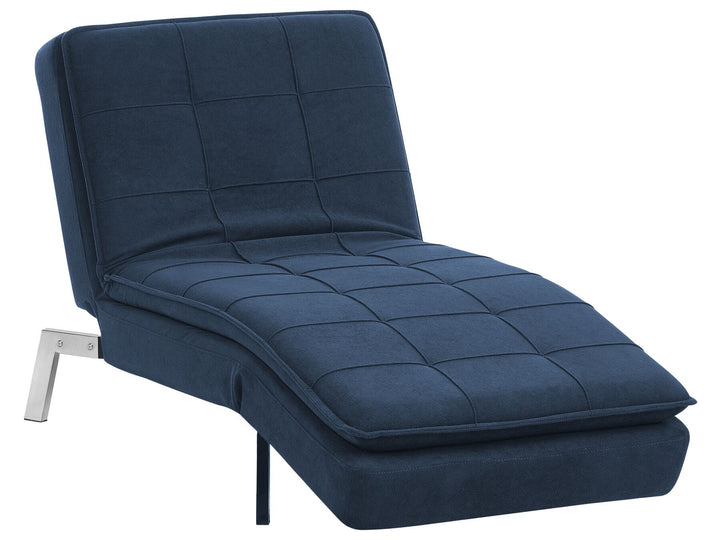 Loiret Fabric Chaise Lounge Navy Blue