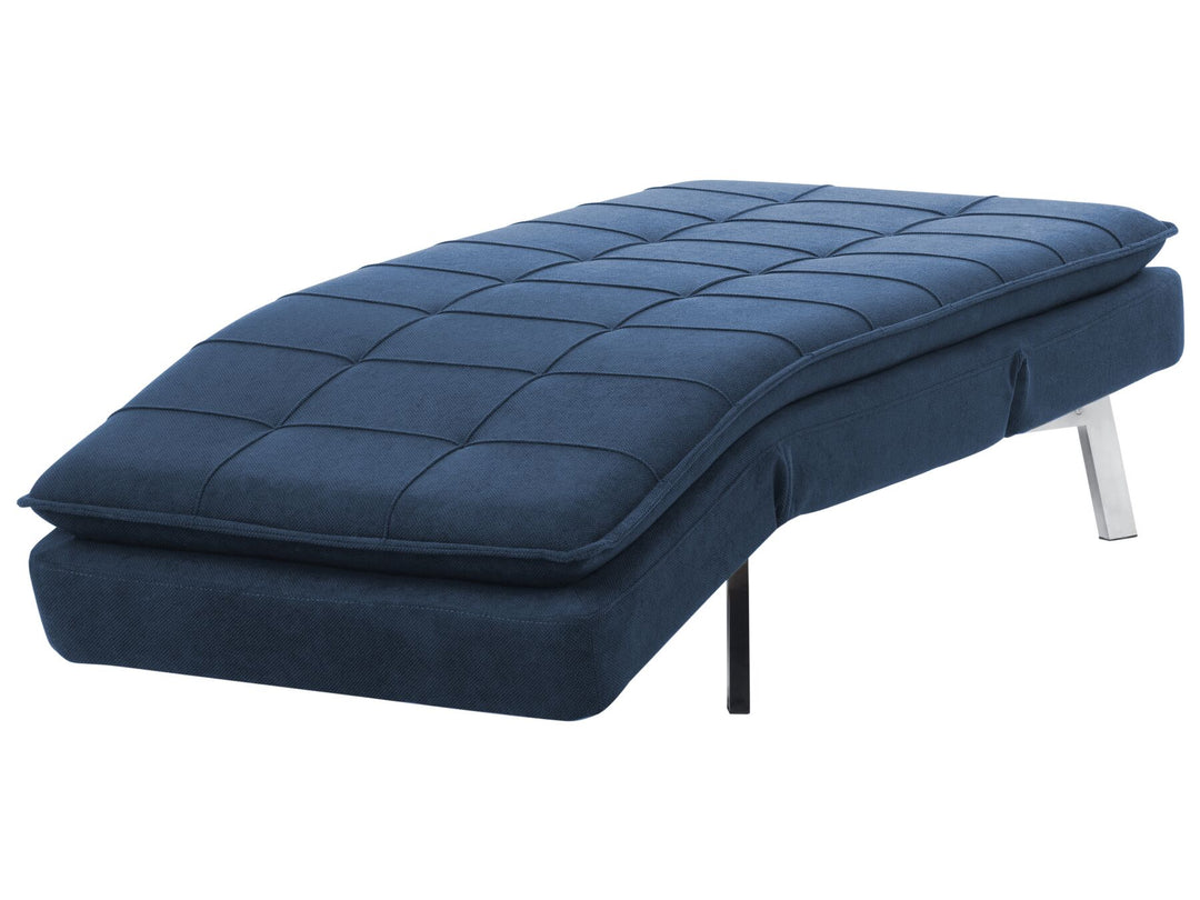 Loiret Fabric Chaise Lounge Navy Blue