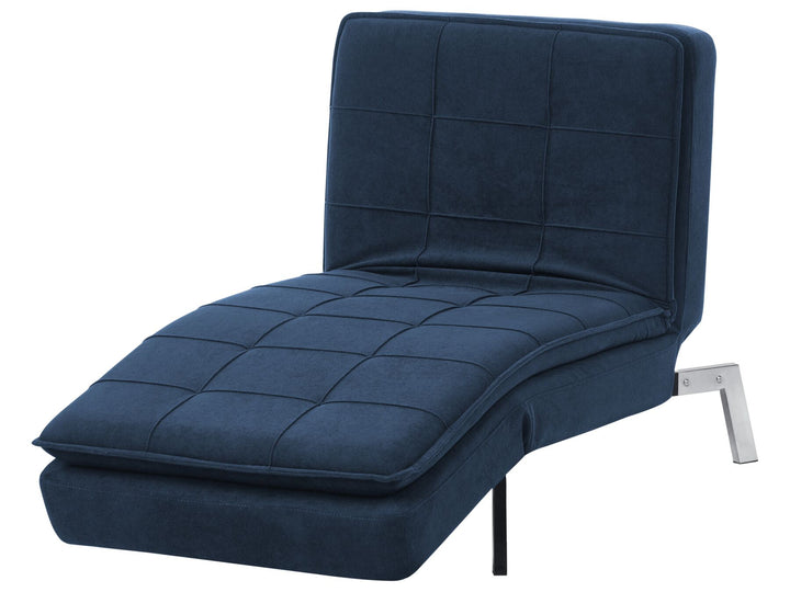 Loiret Fabric Chaise Lounge Navy Blue