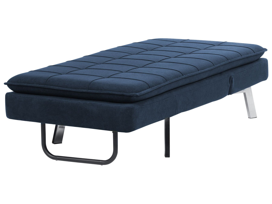 Loiret Fabric Chaise Lounge Navy Blue