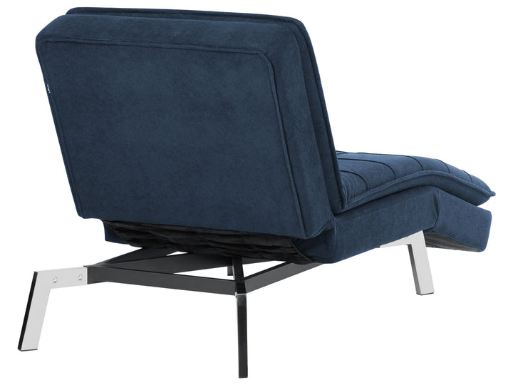 Loiret Fabric Chaise Lounge Navy Blue