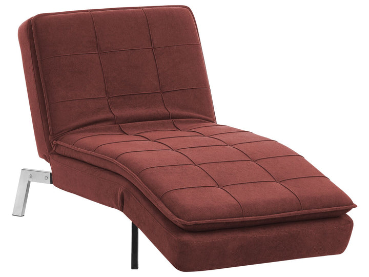 Loiret Fabric Chaise Lounge Red