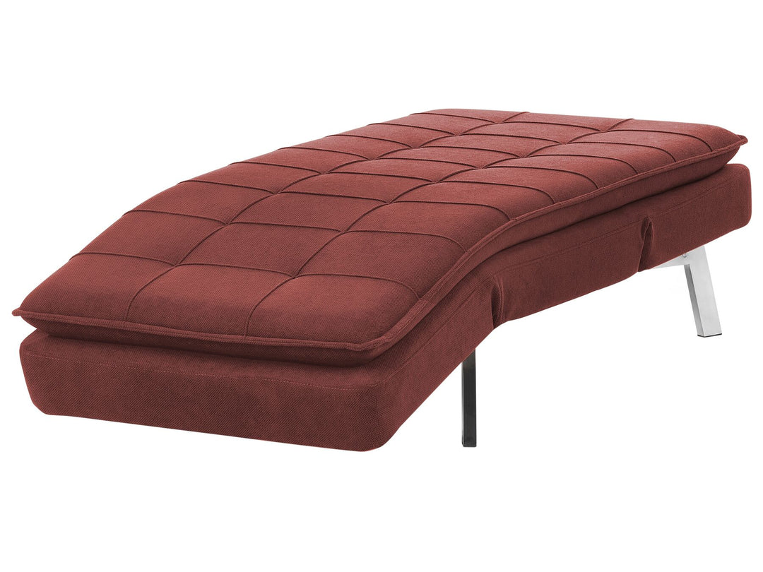 Loiret Fabric Chaise Lounge Red